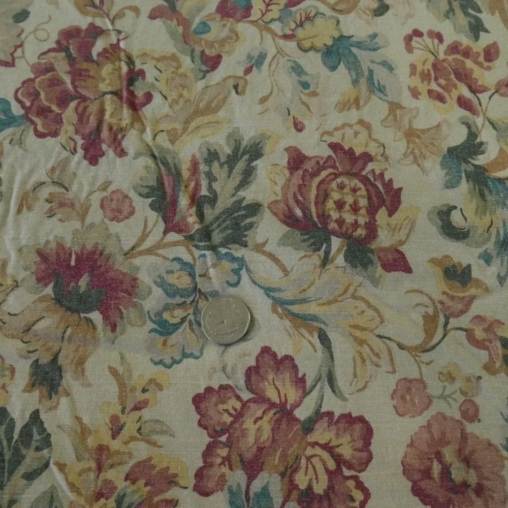 Vintage Ralph Lauren Highgate Woods King Flat Sheet Floral Chintz Cotton USA
